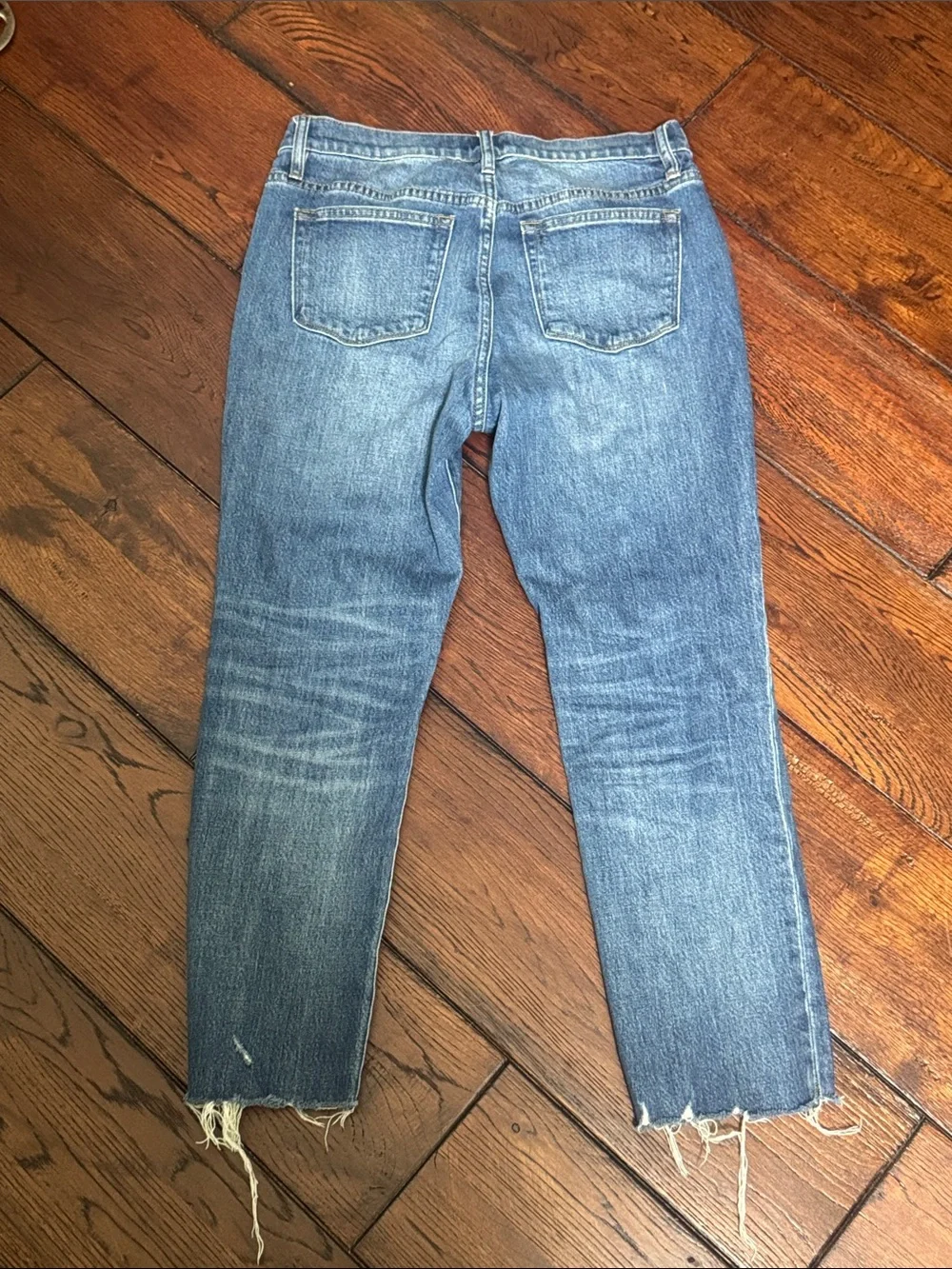 J. Crew Distressed Cropped Slim Broken In Boyfriend Jeans in Light Blue 27